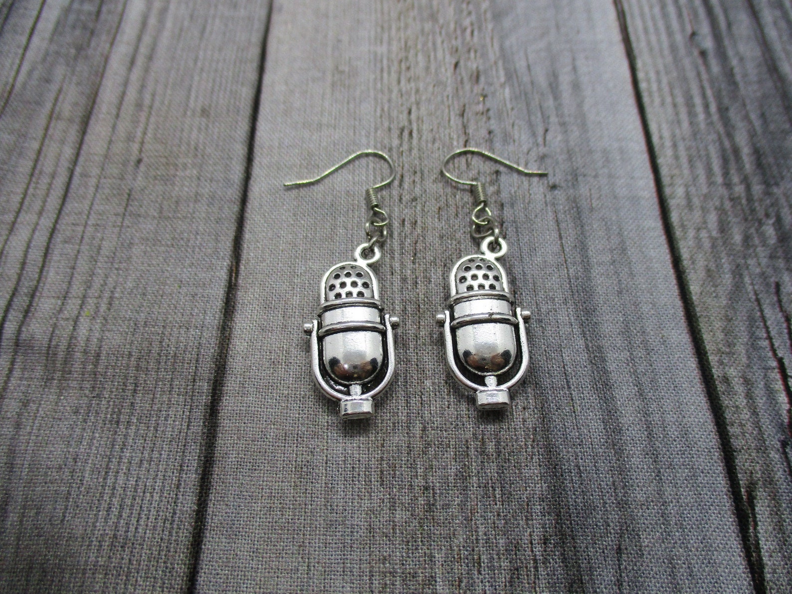 Microphone Earrings Radio Earrings Singer Earrings Microphone Etsy