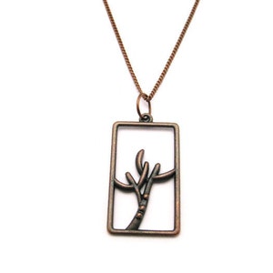 Branch Necklace, Copper Twig Necklace, Framed Branch Necklace, Branch Jewelry, Twig Jewelry, Nature Lovers Gifts