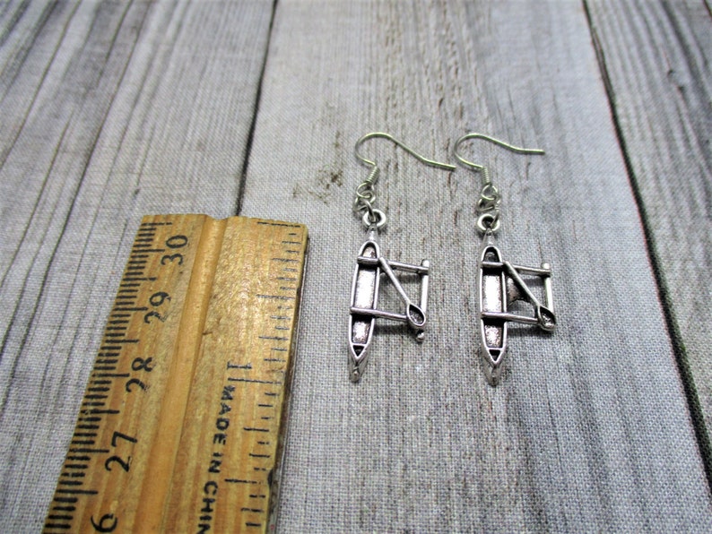 Canoe Earrings Outrigger Canoe Outdoors Earrings Canoe Jewelry Etsy