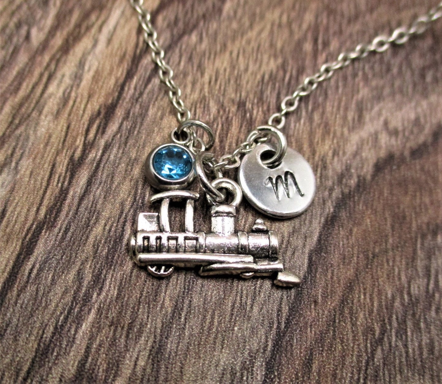 Personalized Train Necklace - Etsy