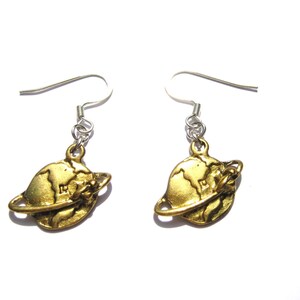 Globe Dangle Earrings Earth Jewelry Globe Jewelry Earth Earrings ...