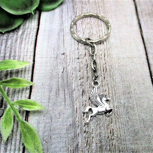 Pegasus Keychain Mythology Keychain Mythology Lovers Gift Pegasus Lovers Gifts Under 10 Fantasy Keychain