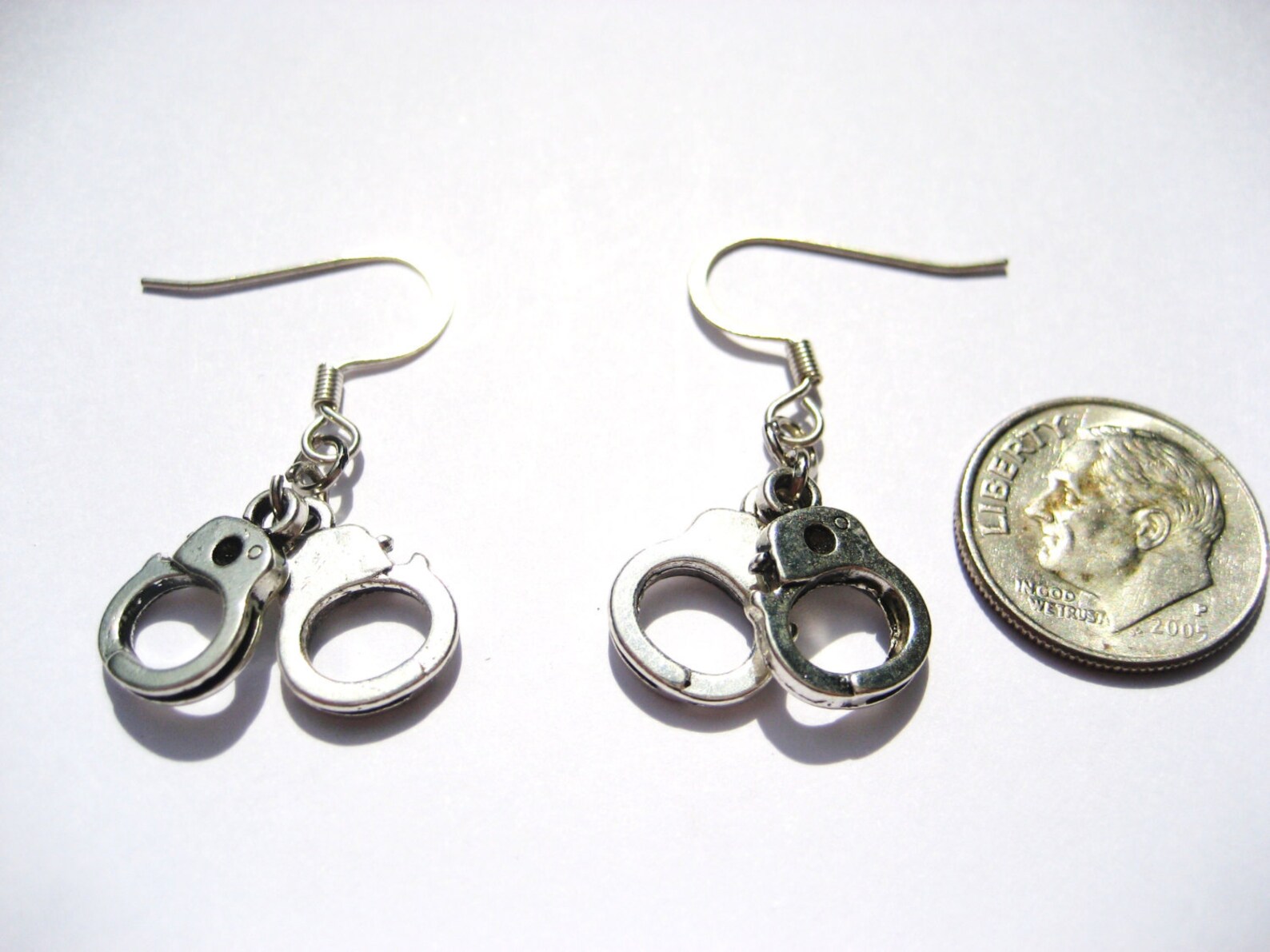 Handcuff Earrings Handcuff Jewelry Police Woman Earrings Etsy