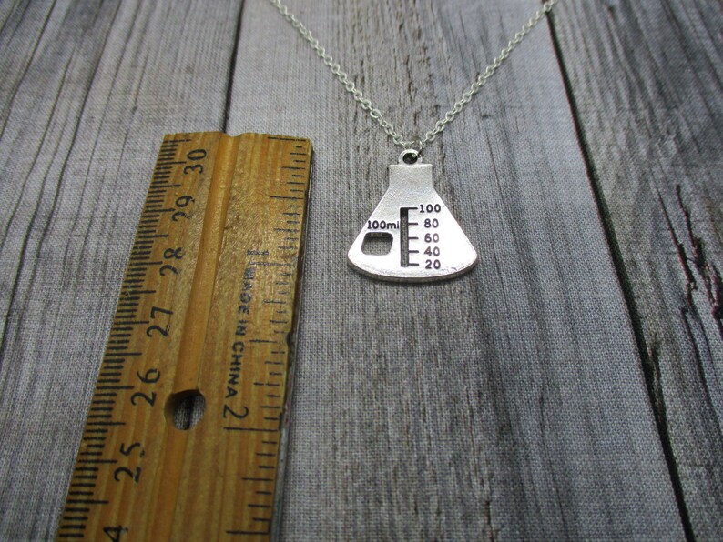 Chemistry Necklace Science Necklace Beaker Necklace Flask Etsy