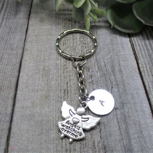 Llavero Ángel Pérdida Simpatía Regalo Personalizado Inital Llavero Guardian Angel Regalo