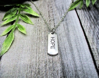 Hope Necklace Motivational Jewelry Gifts For Her Hope Jewelry Hope Charm Necklace With Words