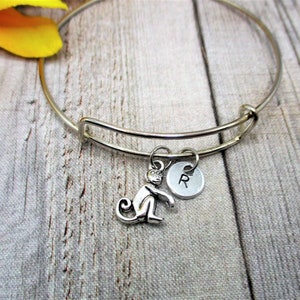 Monkey Charm Bracelet  Animal Jewelry Monkey  Lovers Gifts for Her Personalized Gifts  Monkey Jewerly