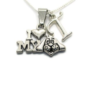 I Heart My Dog Collar Personalizado Doggo Collar Carta / Collar Inicial, Amantes de las Mascotas Regalos Personalizados