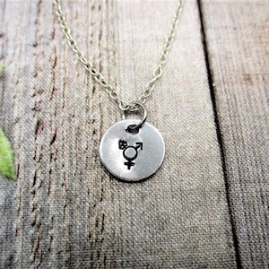 Trans  Necklace, Trans Symbol Necklace, Gifts For her/ Him Trans  Jewelry