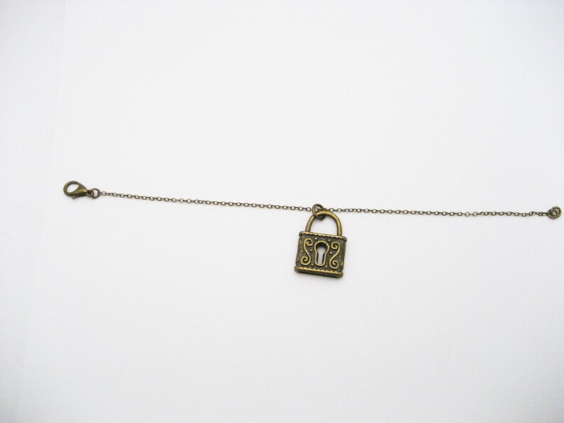 Lock Charm Bracelet Lock Jewelry Padlock Bracelet Padlock Etsy
