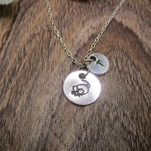 Mouse Necklace Personalized Gifts Letter Initial  Gifts For Her / Him Rat Jewelry Animal Necklace Mouse Jewelry