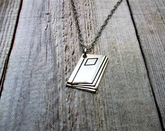 Journal Necklace, Notebook Jewelry, Writers Gifts For Her