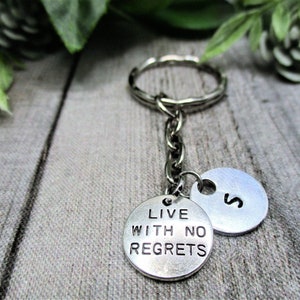 Vive sin remordimientos Llavero Regalo personalizado con sello de mano Regalos personalizados para ella