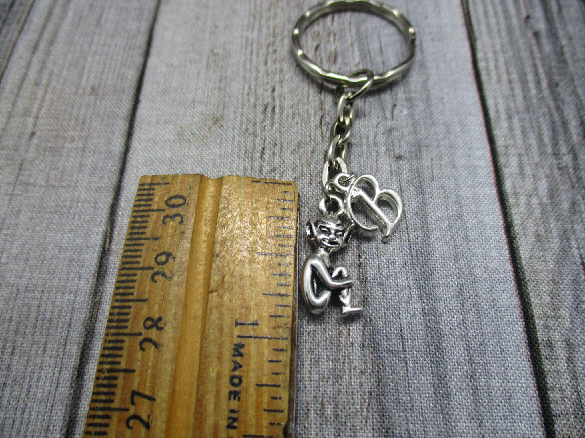 Cornwall Pixie Keychain Personalized Keychain Initial - Etsy