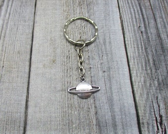 Small Saturn Keychain Planet Space Gift