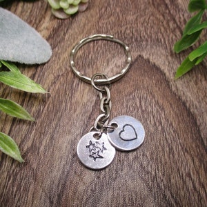 3 Stars Keychain Personalized Gifts For Her/ Him Inital  Celestial Keychain  Best Friend Gifts
