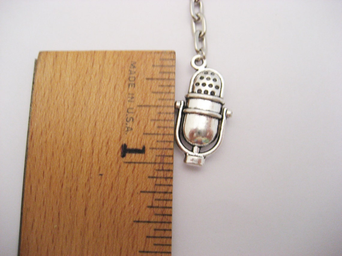 Microphone Keychain Radio Keychain Singer Keychain Music Lover Etsy