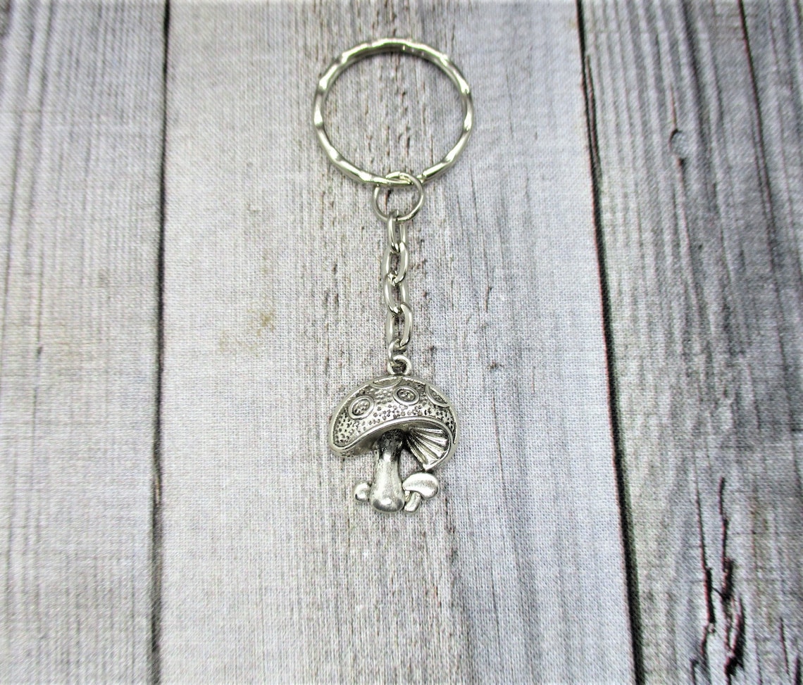 Mushroom Keychain Shroom Fungi Keychain Etsy