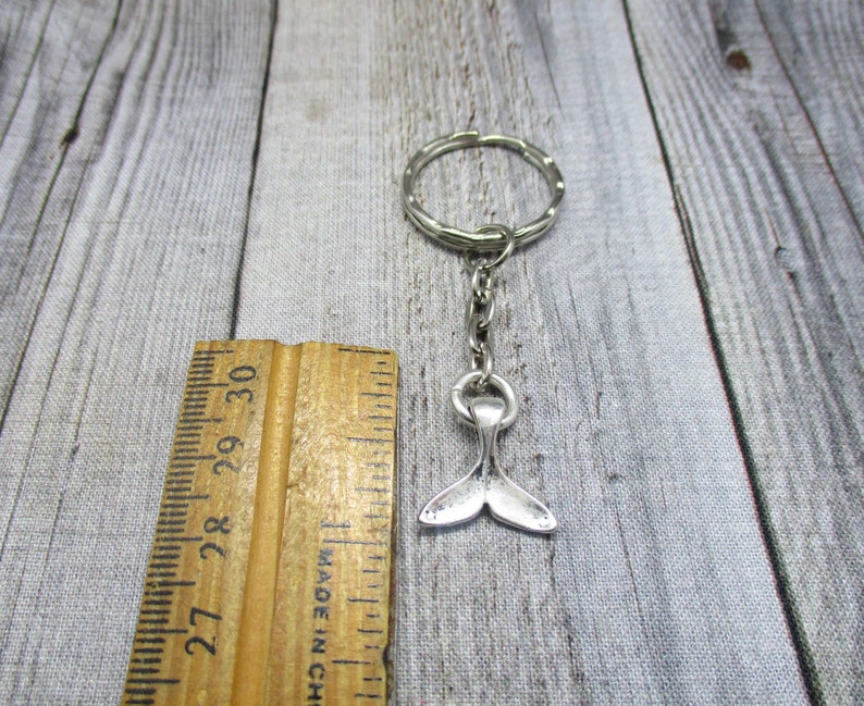 Whale Tail Keychain Whale Fluke Keychain Ocean Keychain Beach Lover Gifts Under 10 Whale Tail Gift Whale Keychain image 3