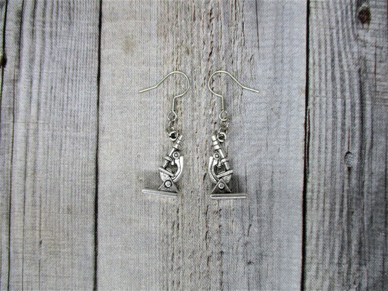 Microscope Earrings Science Earrings STEM Earrings Biology Earrings ...