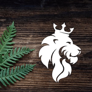 Koning leeuw vinyl sticker voor waterfles sticker voor beker houten bord laptop sticker auto sticker koning sticker cadeaus voor hem