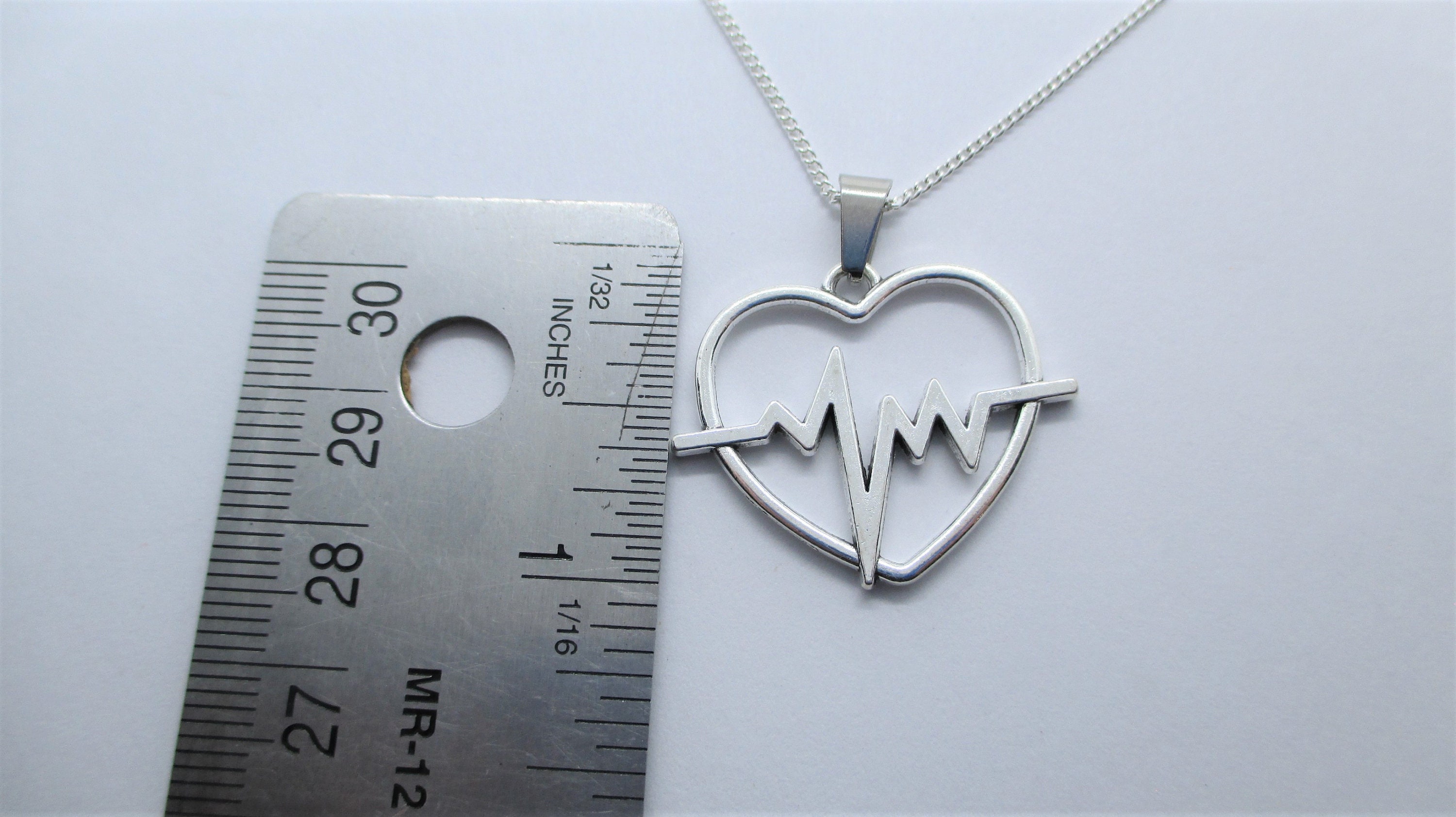 Heartbeat Necklace EKG Necklace EKG Jewelry Gift for Etsy