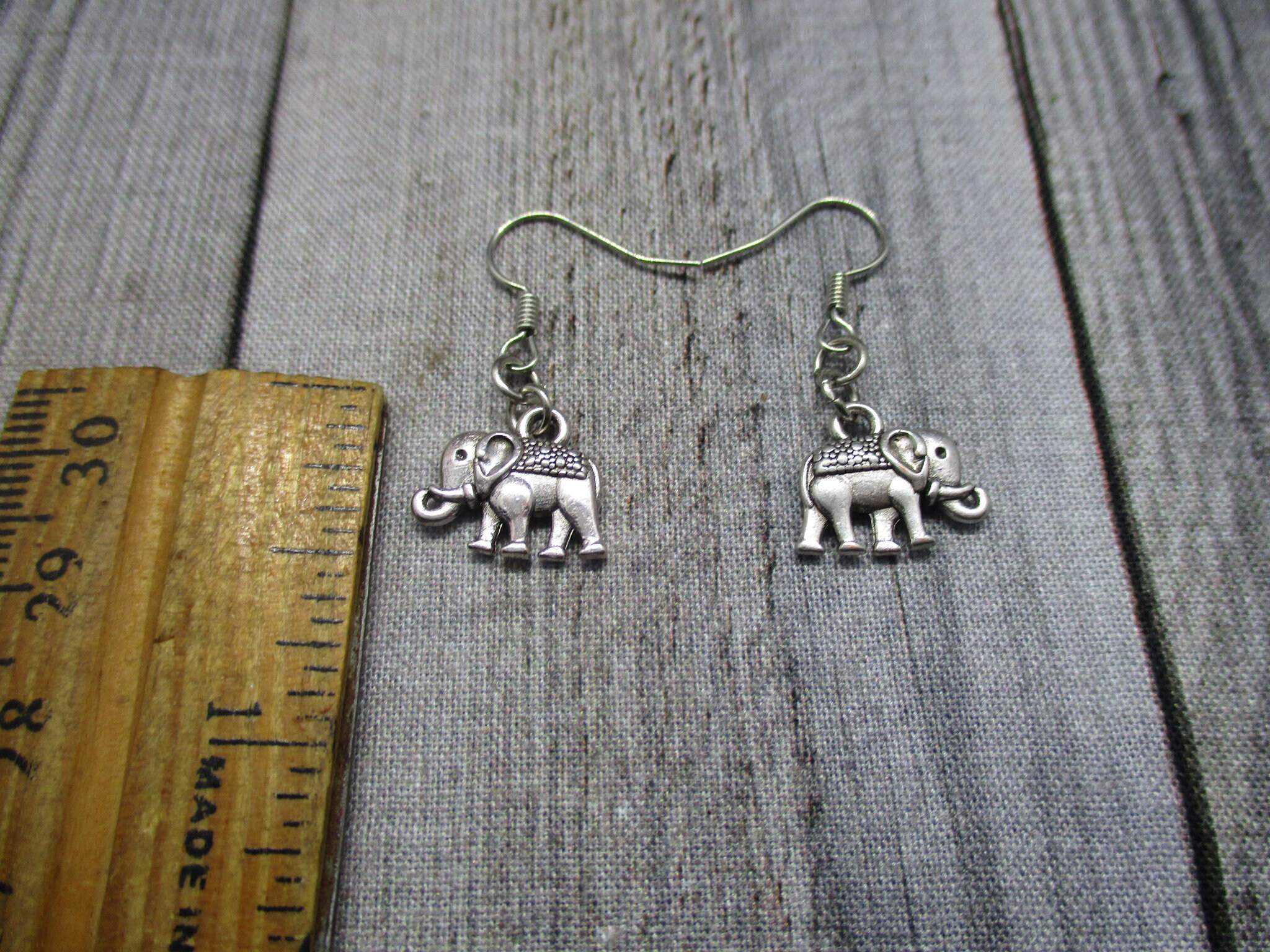 Elephant Earrings Trunk up for Good 