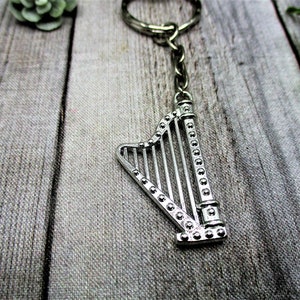 Harp Keychain Musical Instrument Keychain Musicians Gifts For Her / Him image 3