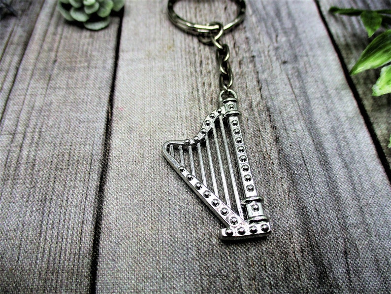 Harp Keychain Musical Instrument Keychain Musicians Gifts For Her / Him image 3