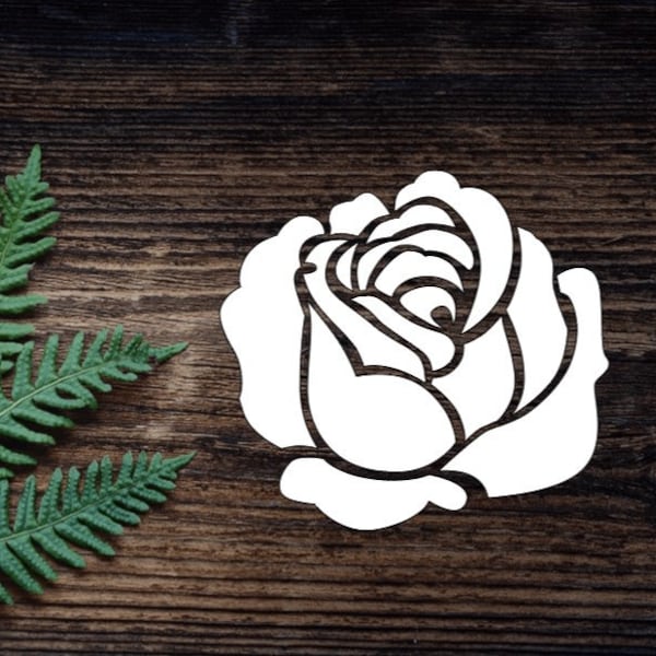 Rose Vinyl Decal For Bumper Sticker, Laptop, Tumbler Cup, Mug, Journal, and more Rose Decal Flower Decal