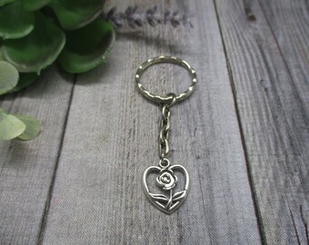 Rose keychain Heart Keychain Gifts For Her Home Gift