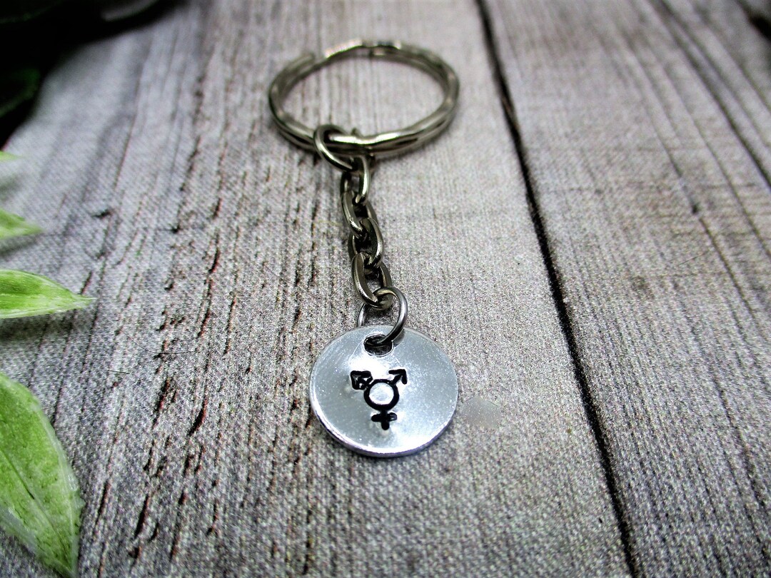 Trans Keychain Hand Stamped Trans Gender Keychain Gifts for Her/ Him - Etsy
