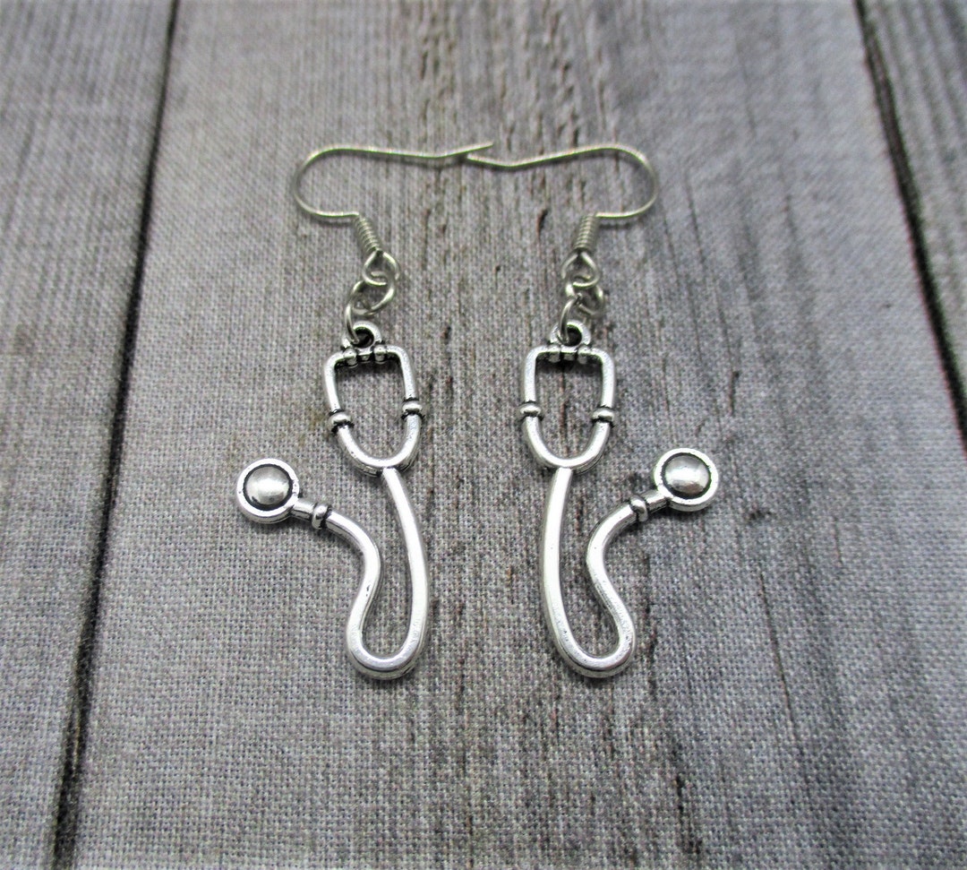 Stethoscope Earrings Med Student Jewelry Best Gift for Her Doctor Nurse