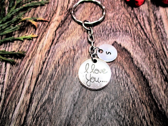 I Love You Keychain Personalized Gifts for Her Him Etsy UK