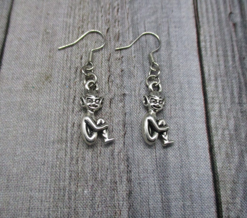 Silver Pixie Earrings Cornwall Pixie Folklore Jewelry