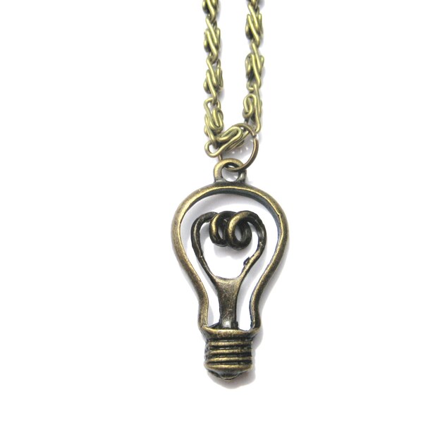 Light Bulb Necklace Etsy