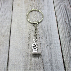 Microscope Keychain Science Keychain STEM Keychain Biology Keychain