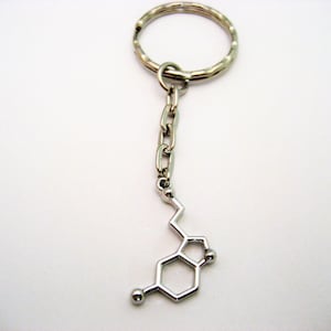 Serotonin Keychain Molecule Keychain Science Keychain STEM Keychain Chemistry Keychain