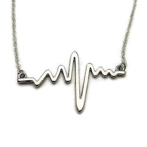 Heartbeat Necklace, EKG Necklace,  Heartbeat Jewelry, Gift for Nurse, Gift for Her