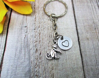 Monkey Keychain Animal Keychain  Personalized Gifts For Her