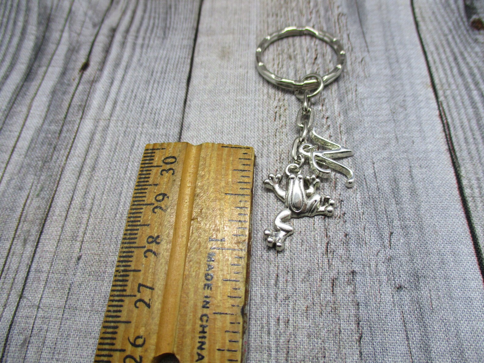 Frog Keychain Initial Jumping Frog Keychain Tree Frog Keychain Etsy