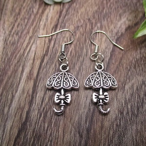 Umbrella Earrings  Umbrella Jewelry  Gifts For Her Hooks Or Clip on