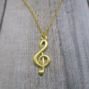 Treble Clef Necklace, Music Necklace, Music Note Necklace, Music Gift, Treble Clef Jewelry, Musicians, Music Note Jewelry, Music Jewelry