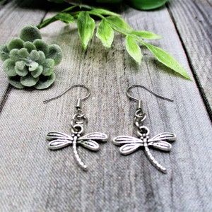 Dragonfly Earrings Dragonfly Dangle Earrings Garden Lovers Gifts For Her Dragonfly Jewelry