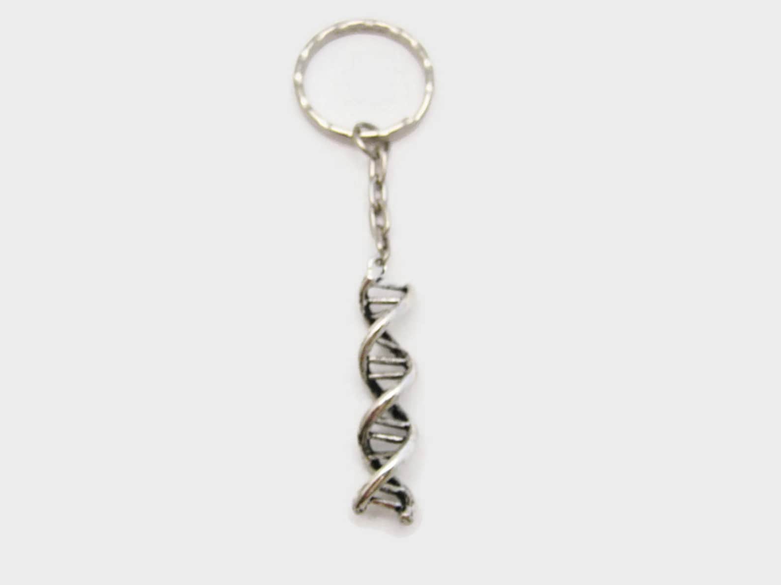 DNA Keychain Science Keychain Double Helix Keychain Biology Etsy
