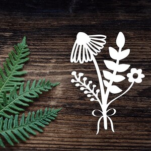 Wildflowers Vinyl Decal For Water Bottle  Sticker Cup Sticker Laptop Decal Car Decal Flower Decal For Tumbler