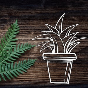 Vinyl House Plant Decal For Water Bottle Kawaii Sticker Cup Sticker Laptop Decal Car Kawaii Potted Plant Decal