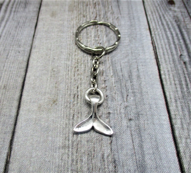 Whale Tail Keychain Whale Fluke Keychain Ocean Keychain Beach Lover Gifts Under 10 Whale Tail Gift Whale Keychain image 1