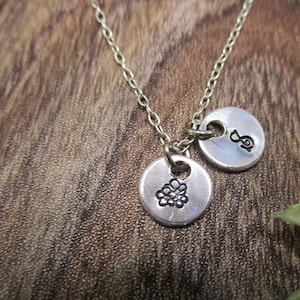 Hawthorn Necklace Personalized Letter Initial  Birth Flower Necklace May Jewelry  Gifts For Her