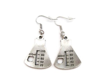 Chemistry Earrings Science Earrings Beaker Earrings Flask Earrings Chemistry Jewelry Science Jewelry Science Gifts Chemistry Gift
